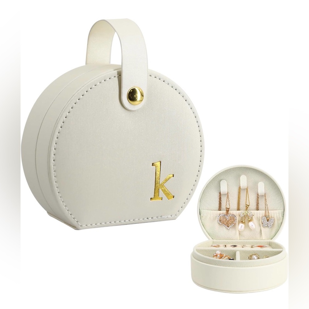 Elegant White Jewelry Case EVERY LETTER AVAILABLE